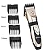 Behomy Pet Grooming Clipper Kit, Low Noise Rechargeable Cordless Electric Pet Dogs and Cats Clippers Grooming Set with 4 Guide Combs, Dogs and Cats Hair Trimmer (Gold+Black)