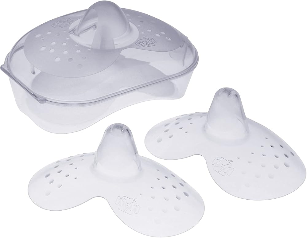MAM Nipple Shields Small 2 Pack with Sterilisable Travel Case SkinSoft Silicone