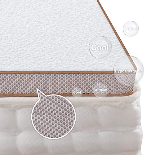 BedStory 2 Inch Mattress Topper, Gel Infused Memory Foam Mattress