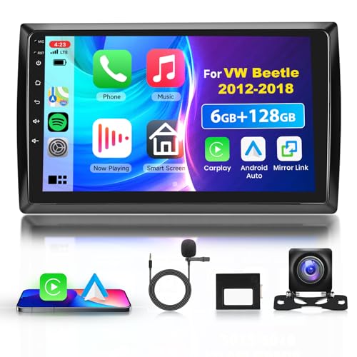 6G 128G VECHTEL 9" Radio para VW Beetle 2012-2018 Carplay Android Auto,Android 15,Bluetooth WiFi GP…