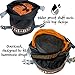Double Camping Hammock - Portable Two Person Parachute Hammock for Outdoor Hanging. Heavy Duty & Lightweight, Best for Backpacking & Travel. Sunset Edition (Black/Orange)