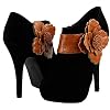 SHOW-STORY-Sexy-Black-Brown-Flower-Zip-Platform-Stiletto-Ankle-Boot-BootieLF30310