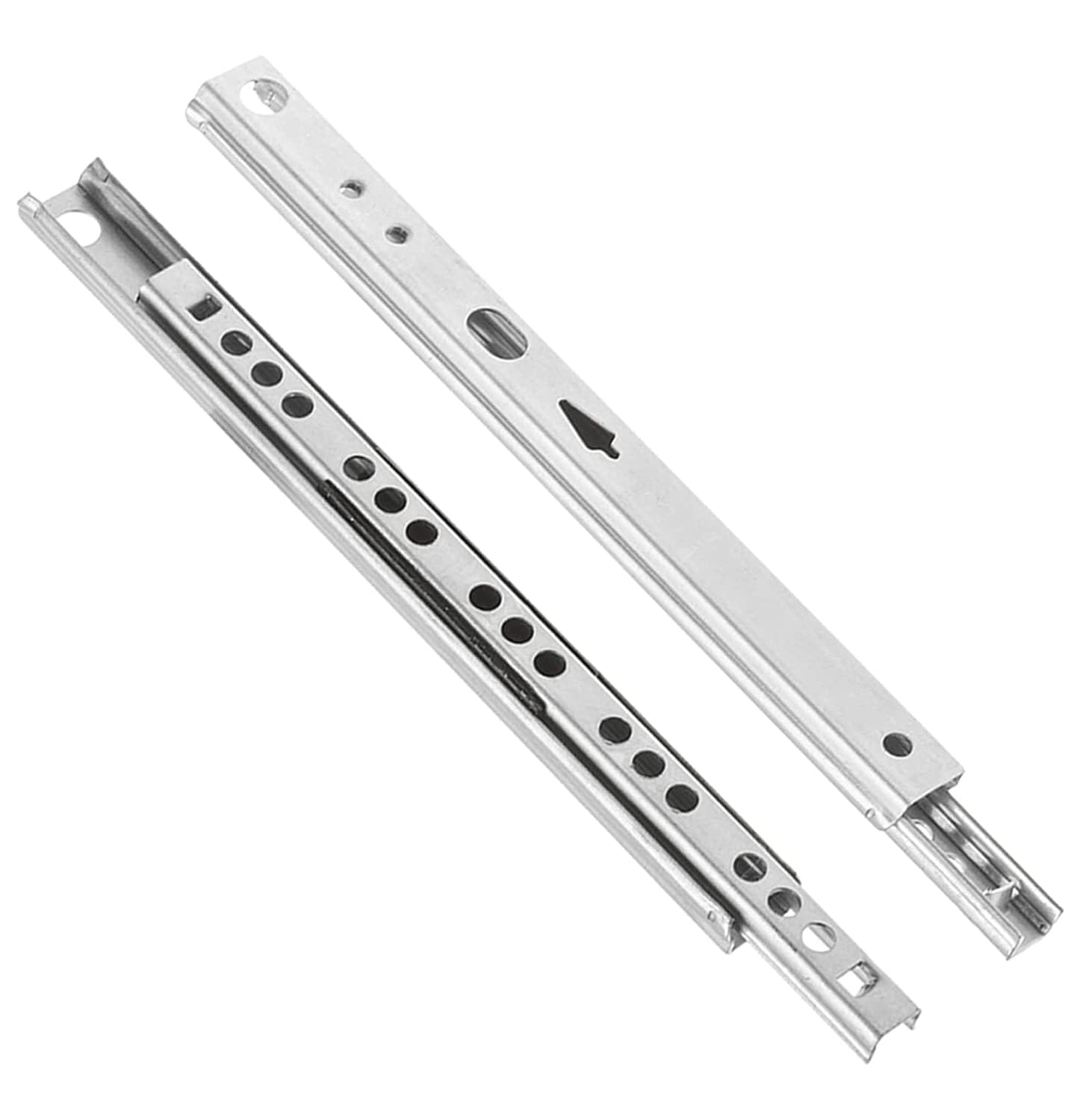 bricoleva.it Partial Extracting Guide Set for Drawers and Drawers Not Cushioned – Ball Runners for Drawers Available in Multiple Variations Pack of 1 Pair (Partial Extraction 40 cm)