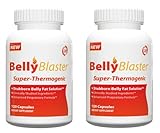 Belly Blaster - Ultimate Thermogenic Weight loss Diet Pill - 800 mg Servings - Premium Quality - Maximum Results - Diet and Weight Loss Fat Burner Supplement - 120 Capsules per Bottle - Metabolism Booster & Appetite Suppressant - Helps Fight Skinny Fat - 100% Money Back Guarantee! Pack Of Two, 240 Capsules Total