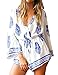 DDSOL Womens Boho Style Deep V-neck Beach Casual Short Jumpsuit Rompers Size S-XL