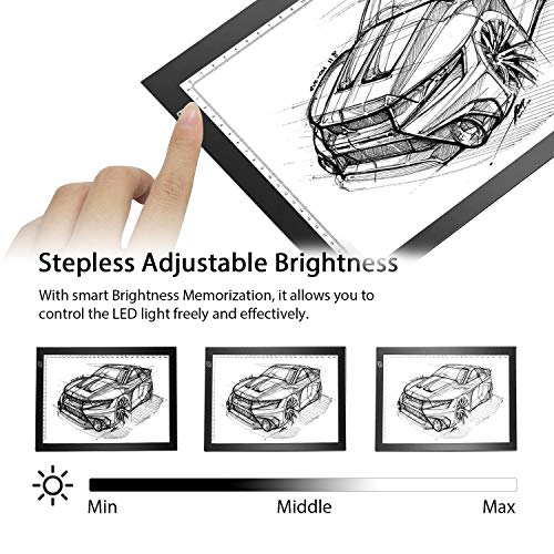 Light Box, Toys for 4-5 Year Old Boys LED Drawing Tablet Light-Up Tracing Pad A4 Ultra-Thin USB Portable LED Light Box Kids Toys for Boys and Girls Ages 6, 7, 8, 9,10 with 3 Level Brightness - Thumbnail 2