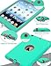 iPad Mini Case, Vogue Shop 2in1 Hybrid Case Cover for iPad Mini 1 2 3 Hard Cover for iPad Mini Printed Design Pc+ Silicone Hybrid High Impact Defender Case Combo Hard Soft Case Cover (Aqua+Grey)