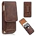 iPhone 7 Plus Pouch Case, iNNEXT Premium Vertical Leather Case Pouch Holster with Magnetic Closure, Leather Pouch Carrying Case with Swivel Belt Clip Holster for iPhone 6 / 6S / 7 Plus 5.5'' (Brown)