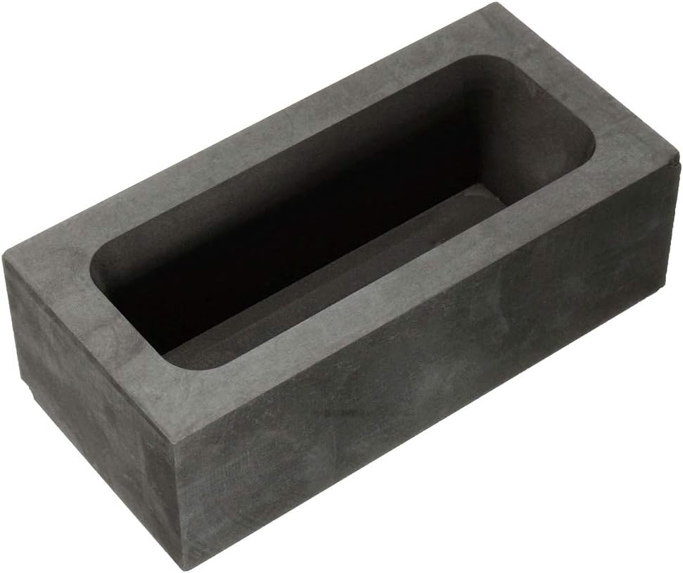 Busirde 85oz Gold 46oz Silver Mold Melting Casting Large Graphite Ingot Mold Melting Casting Copper Melting Refining