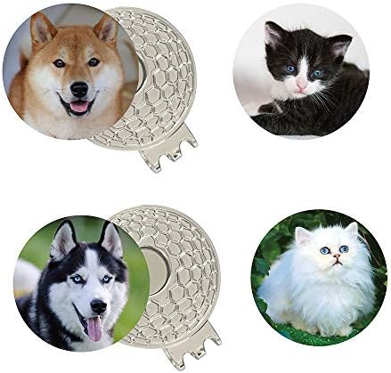 PINMEI Golf Ball Markers-Cat Dog Pets Golf Ball Marker with Magnetic Golf Hat Clip
