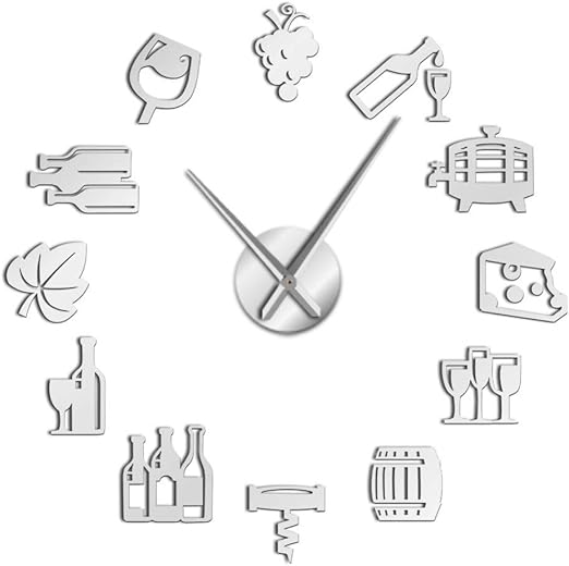 Amazon Com N A Diy Wall Clock Silver Cheese And Wine Modern Frameless Diy Giant Silent Wall Clock Alcoholic Drink Pub Bar Sign Cork Screw Decorative Wall Watch Halloween Christmas Home Wall Health food restaurant in memphis. amazon com