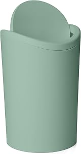TATAY 6L Bathroom Bin Swing Lid Green Compact Durable Plastic Spain 19x19x28 view 2