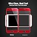 iPhone 7 Screen Protector, Villstar Full Cover HD iPhone 7 Tempered Glass Bright Red Screen Protector for Apple iPhone 7, 9H Hardness 3D Curved Plastic Edge Anti Scratch Anti Fingerprint Bubble Free