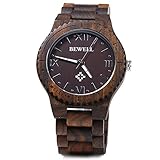 GBlife Bewell ZS - W065A Lightweight Vintage Wooden Watch Men Quartz Luminous Pointers Watch