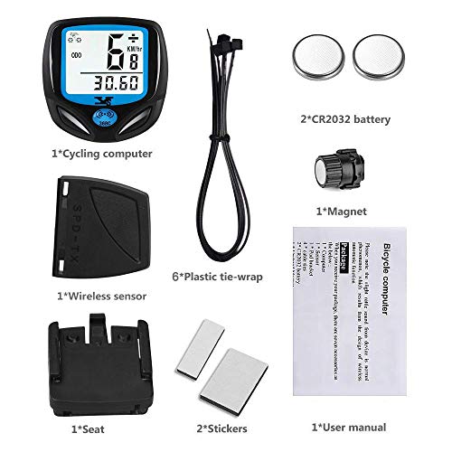 DINOKA Bike Speedometer Waterproof Wireless Bicycle Computer Bike Computer and Cycling Odometer