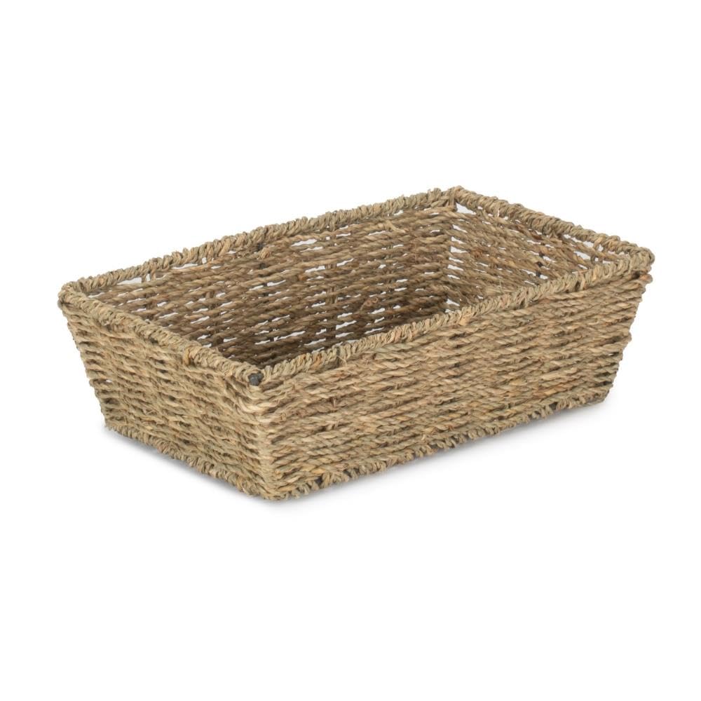 Red Hamper Medium Tapered Seagrass Tray, Wicker, Brown, 10 x 20.5 x 34 cm