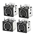 uxcell 4 Pcs Metal Case S-video 8 Pin Female PCB Mount Mini Din Sockets
