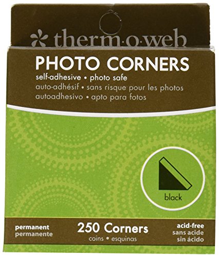 UPC 000943038672, Thermoweb PC250-3867 Photo Corner Boxed, Black, 250-Pack