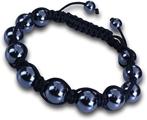 Shamballa Bracelet Adjustable Length with Hemitite Beads