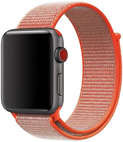 MadeforOnline : Nylon Sport Loop Band for Apple Watch 44mm 42mm 40mm 38mm, Adjustable Closure Wrist Strap Replacement Band for iWatch, Nike+, Series 4, 3, 2, 1