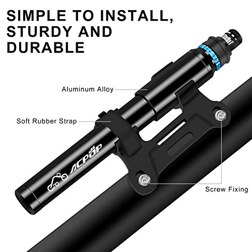 Racing Portable Bike Pump ,Fits Presta & Schrader, 150 PSI Mini Bicycle Tire Pump