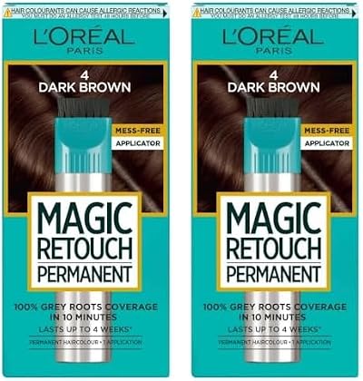 L'Oréal Paris Magic Retouch Permanent Root Concealer Dark Brown 4 Pack 2