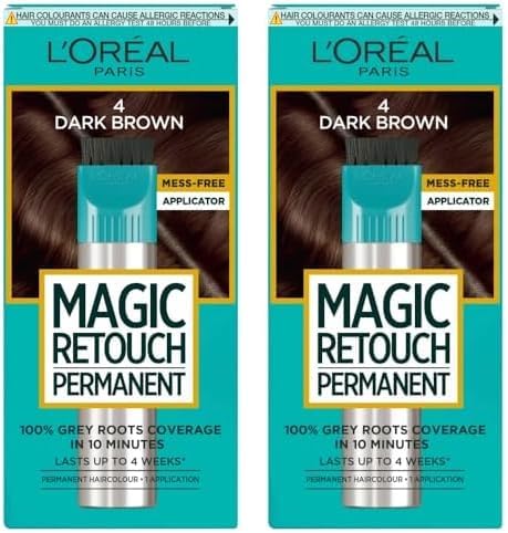 L'Oréal Paris Magic Retouch Permanent Root Concealer Dark Brown 4 Pack 2