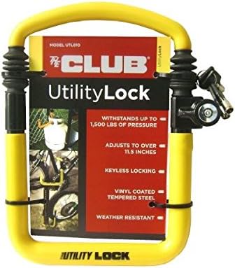 The Club Regular Utility Lock U Lock, Yellow, UTL810