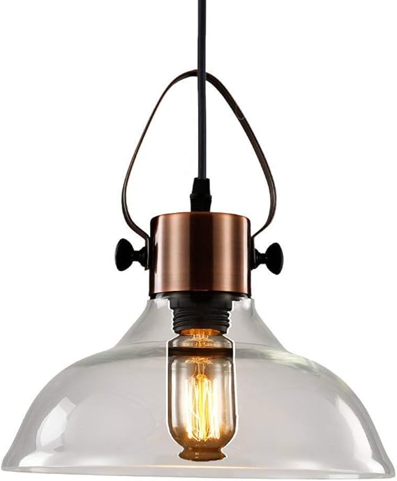 LLYU Industrieller antiker Kupfermetall E27 40W Edison-Retrostilglas