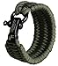 The Friendly Swede Trilobite Paracord Bracelet for Men — Extra Thick Survival Bracelet with Stainless Steel Black Bow Shackle; Polyester Paracord with Adjustable Size & Spare Pin; Army Green XL; Fits 8.5-9.8