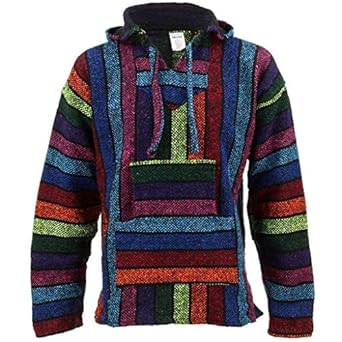 Sudadera Con Capucha Mexicana Baja Siesta - Mezcla Algodón/acrílico, Tallas M-XXXL, Estilo Hippie-surf