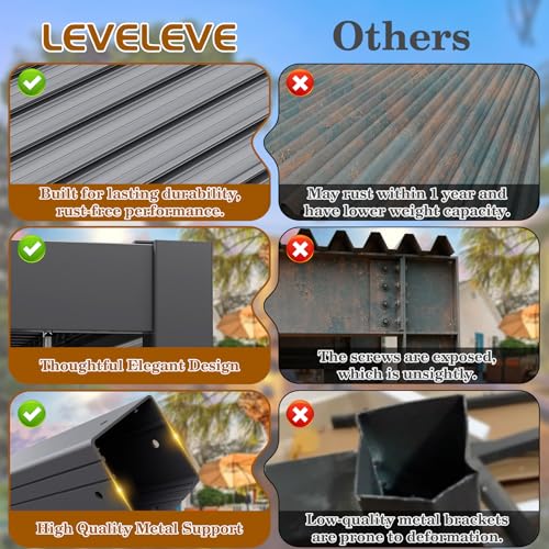 LEVELEVE 10' x 20' Louvered Pergola Review: Adjustable Hardtop Gazebo with Curtains & Drainage image 19