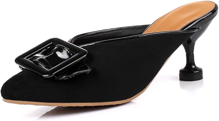 mule slippers with heel