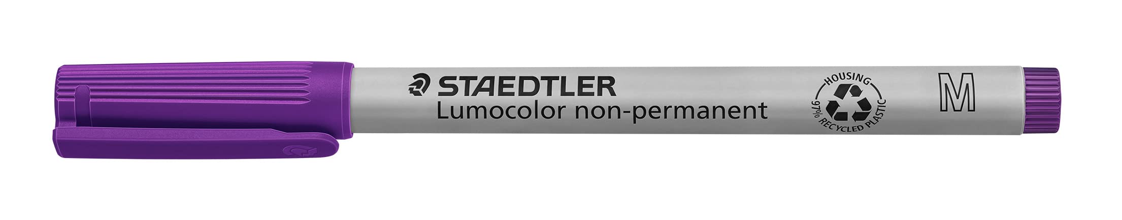 STAEDTLER Lumocolor 315-6 Non-Permanent Foil Pen, Violet, Water Soluble, Made in Germany, Long Life, Round Tip M Approx. 1.0, 10 Purple Universal Pens in Cardboard Case — image 1