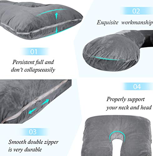 5 Meiz+Shaped+Pregnancy+Pillow+Removable