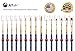 AIT Art Paint Brush Set - 15 Paint Brushes - Rounds, Flats - Handmade in USA for Trusted Performance with Oil, Acrylic, and Watercolor - Includes Canvas Brush Holder