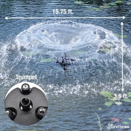 Pond Boss DFTN12003L Floating Fountain With Lights, 50 Foot Power Cord, 1/4 hp Pricepulse