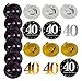Gold Glittery Cheers & Beers to 40 Years Banner,Poms,Sparkling 40 Hanging Swirls Kit for 40th Birthday Party 40th Anniversary Decorations Favors Supplies