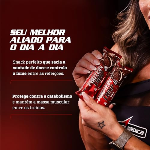 Integralmédica - Barra de Proteína Whey Protein Crisp Bar Peanut Butter - Snack Proteíco - Pré e Pós-Treino - Display com 12 Unidades
