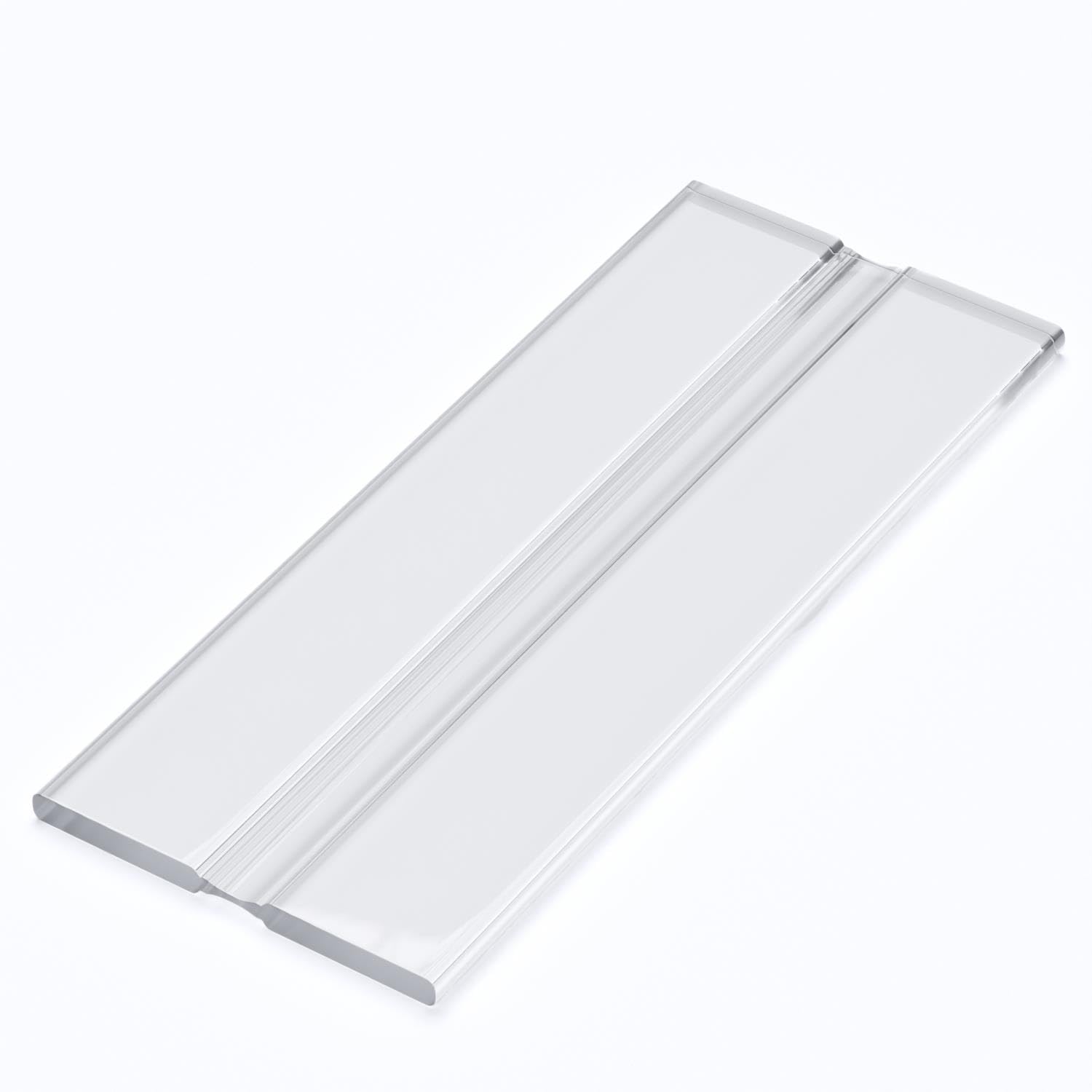 4X 100mm Low Profile Flex Hinges, Flexible Living Hinges, Transparent, Continuous Acrylic Piano Hinges