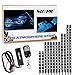12Pcs Vehicle Motorcycle LED Light Kit Strips Multi-Color Accent Glow Lighting Neon Lights Lamp Flexible with Remote