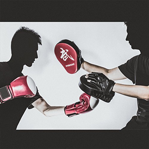 Overmont-Paos-de-Cuero-PU-Muay-Thai-Kick-Manoplas-Boxeo-Almohadilla-de-Entrenamiento-de-Boxeo-Boxing-Artes-Marciales-taekwondo-karate-judo-Jiu-jitsu-brasileo