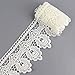 Yontree Floral Venise Lace Applique Sewing Trim Bridal Wedding Applique White 2 yards