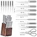 Knife Set, Emo joy 15-Piece High Carbon German Stainless Steel Knife Block Set