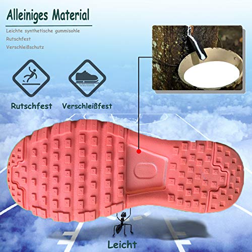 Monrinda Women Air Trainers Running Shoes Men Breathable Outdoor Sneakers Fitness Jogging Sports Ladies Shoes grayorange 34EU