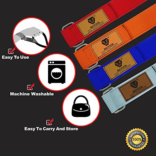 WATFOON 【4 PACK】 Hands Free Safe Dog Walking Wristband, Innovative & Practical Design