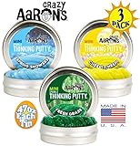 Crazy Aaron's Sparkle Thinking Putty Mini Tins Cheep! Cheep!, Fresh Grass & Spring Shower 2019 Easter Basket Spring Trio - 3 Pack