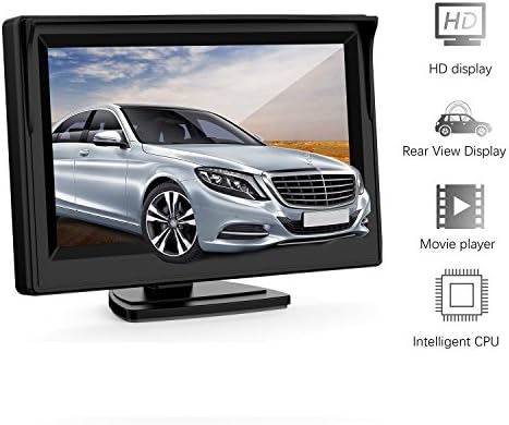5 Inch Car Rear View Monitor - GOGO ROADLESS 2 Video Input Vehicle Backup Monitor for VCD / DVD / GPS / Car Reverse Camera /Truck//Trailer