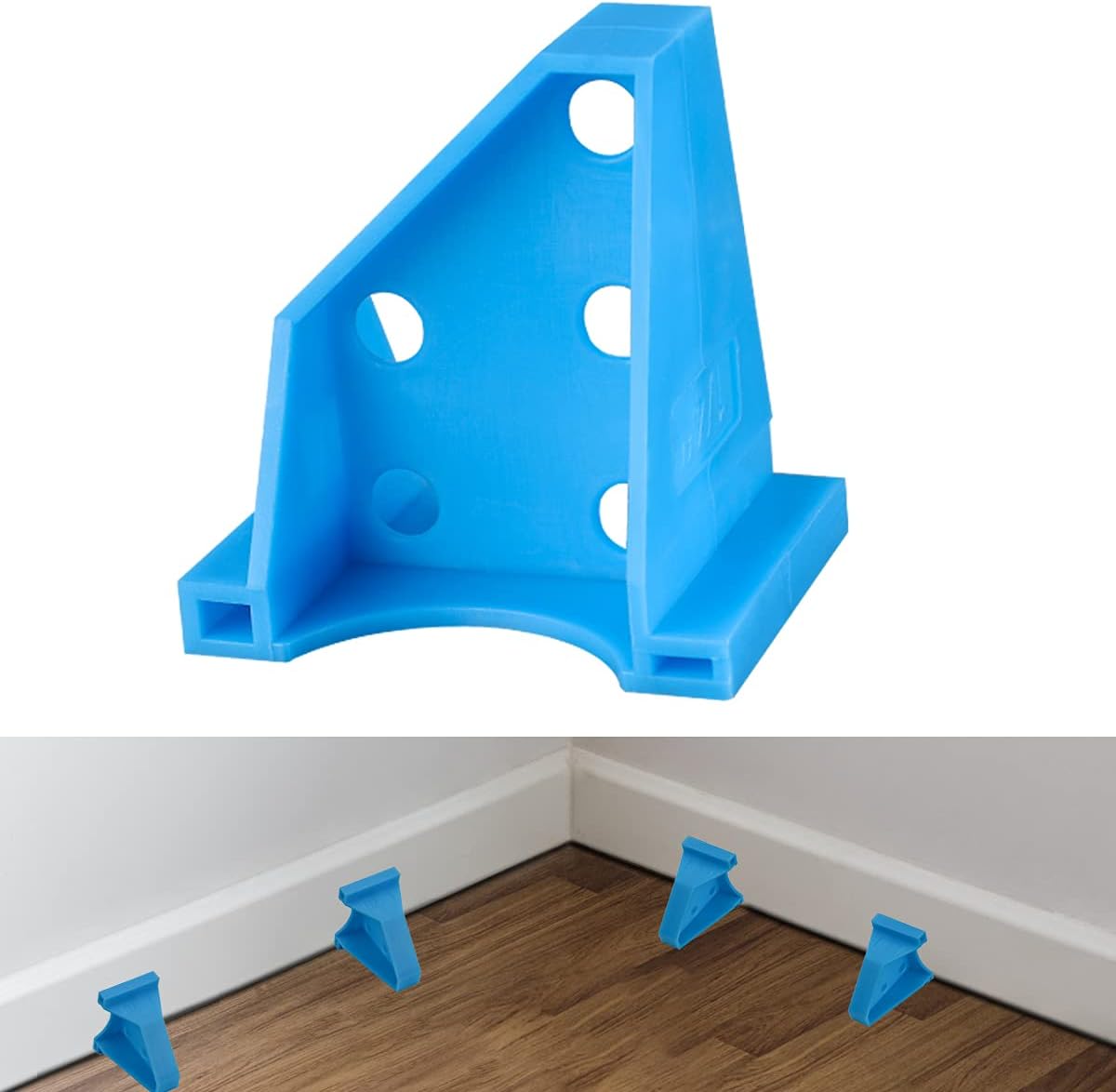 30PCS Upgrade Flooring Spacer, Laminate Wood Flooring Tools, Compatible w/Vinyl Plank, Hardwood & Floating Floor Installation etc, Hardwood Flooring w/1/4 & 1/3 Gap, Special Triangle Stay in Place - - 