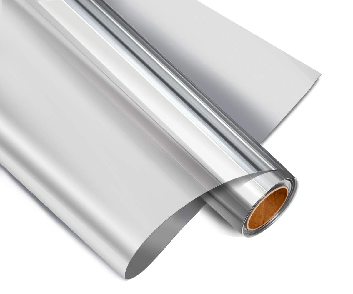 HIDBEA One Way Window Film Privacy, Heat Control Mirror Reflective Daytime UV Sun Block House Window Tint, Anti Glare Static Cling Glass Tinting for Home and Office (Silver, 60×400cm)